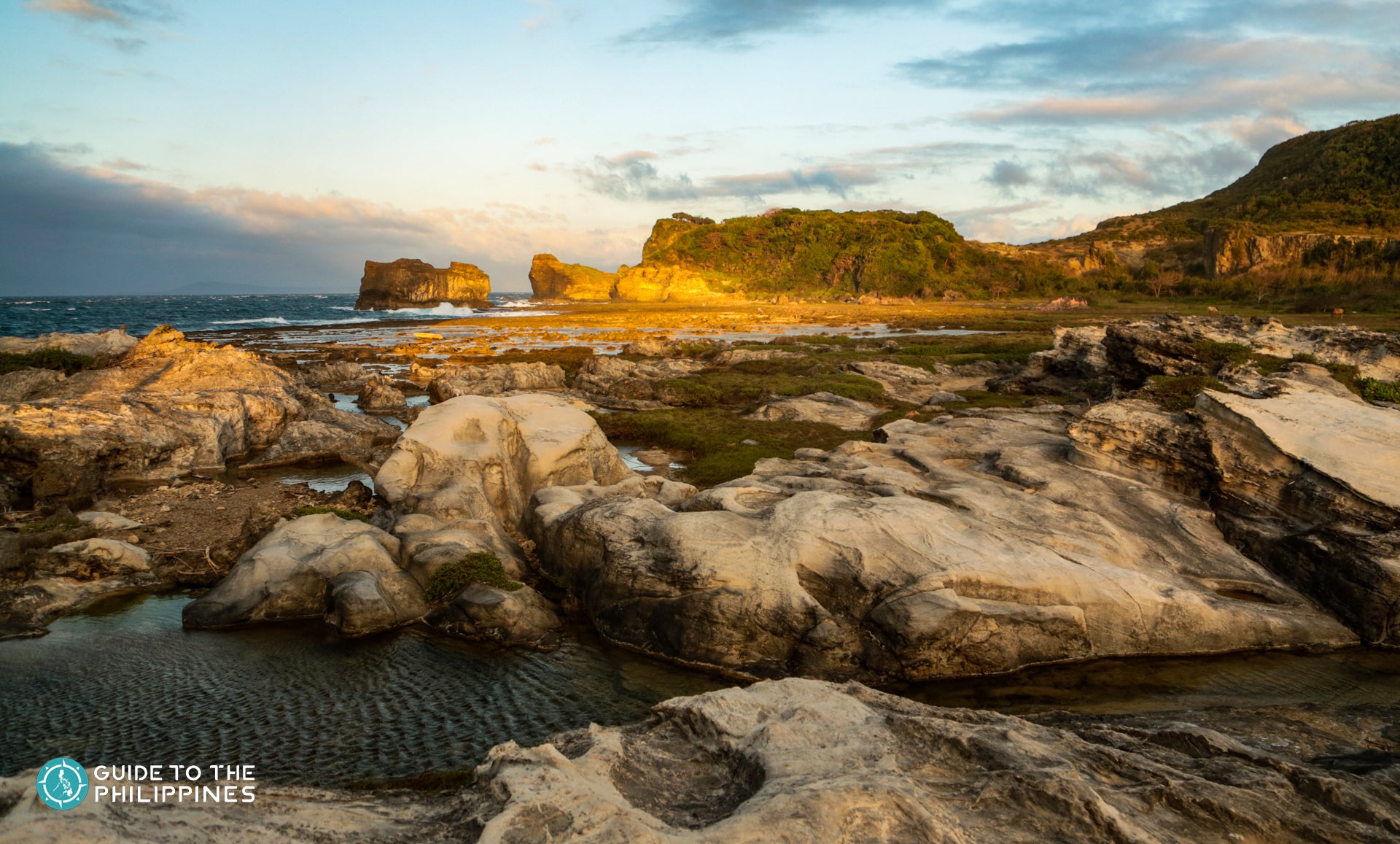 Sunrise at the Kapurpurawan Rock Formation in Pagudpud, Ilocos Norte
