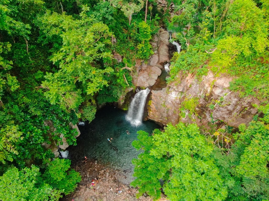 Aerial view of Vera Falls Aerial view of Vera Falls