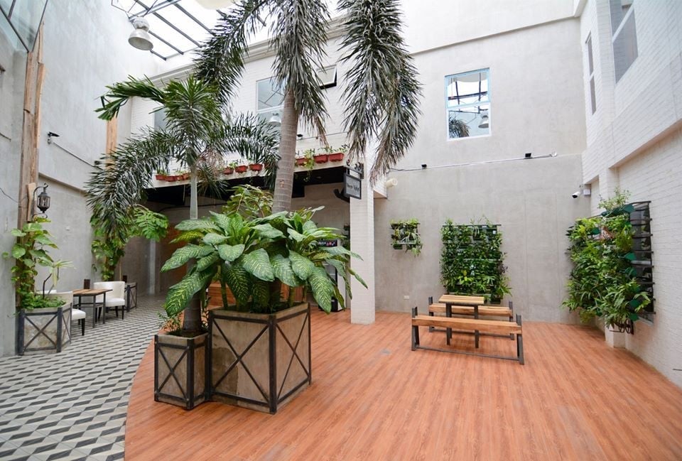 Viven Hotel's atrium lounge