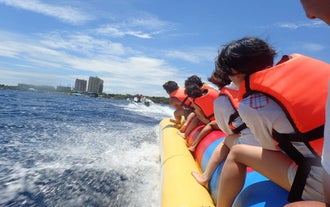 Enjoy an exciting banana boating adventure in Cebu Island Province at Mactan Newtown Beach.