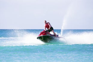 Experience the thrill of jet skiing in the beautiful Cebu Island Province at Mactan Newtown Beach.