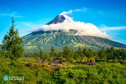 Smoke coming from Mayon Volcano