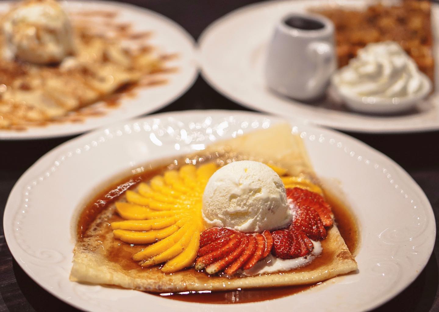 La Creperie's strawberry mango crepe