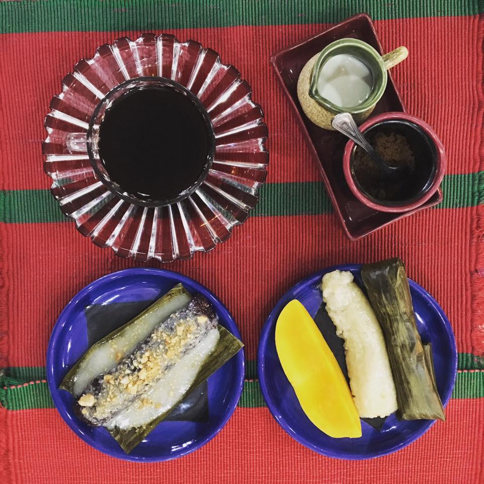 Crescent Moon Cafe and Studio Pottery's coffee and kakanin