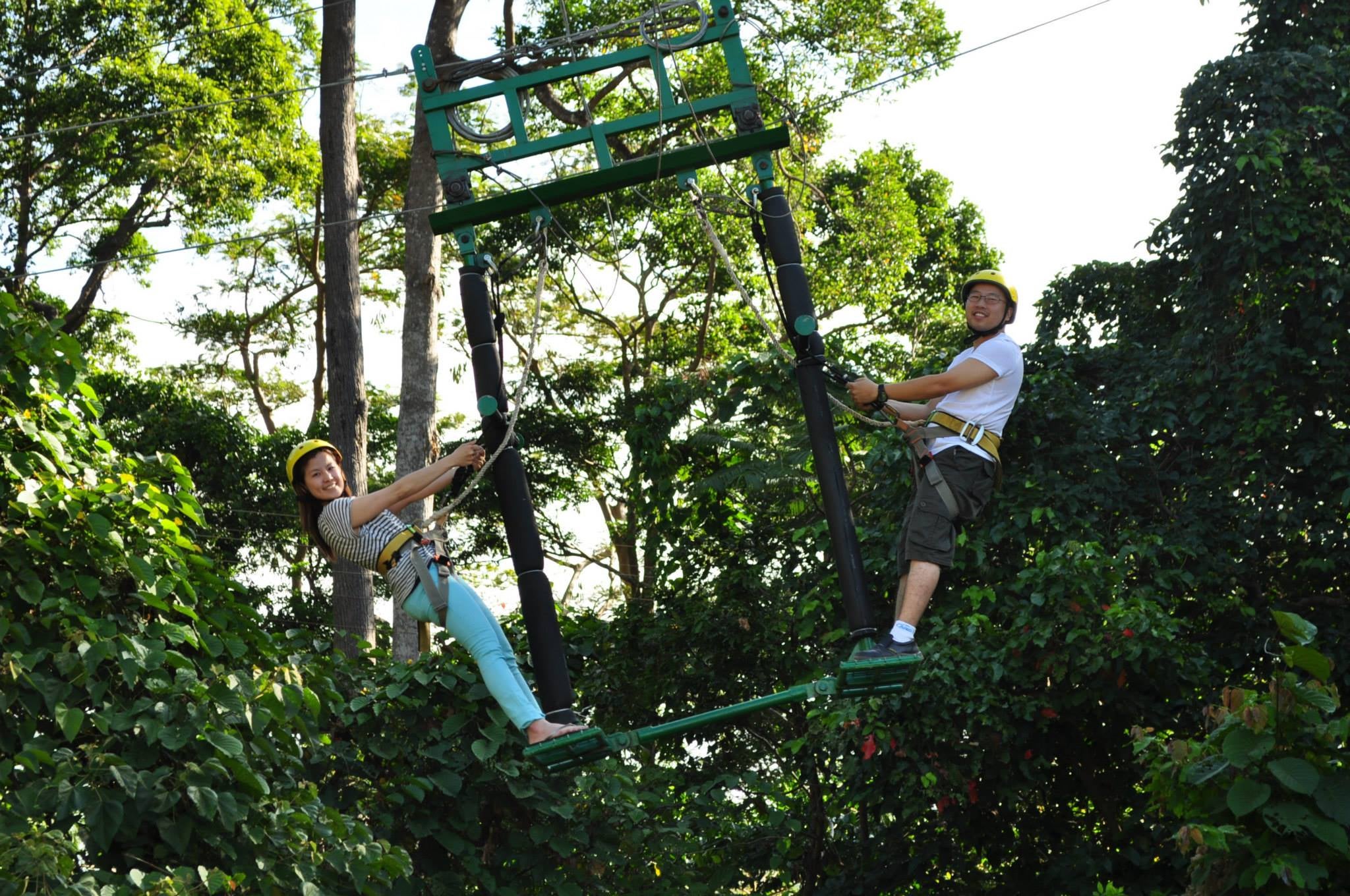 Tree Top Baguio Adventure's silver surfer ride