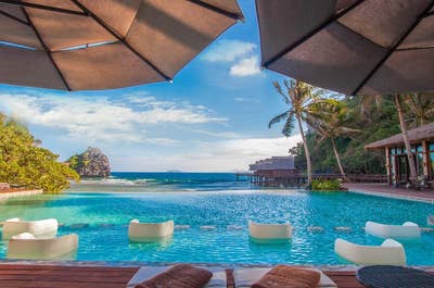 Infinity Pool at Cauayan Island Resort with Spa El Nido, Palawan