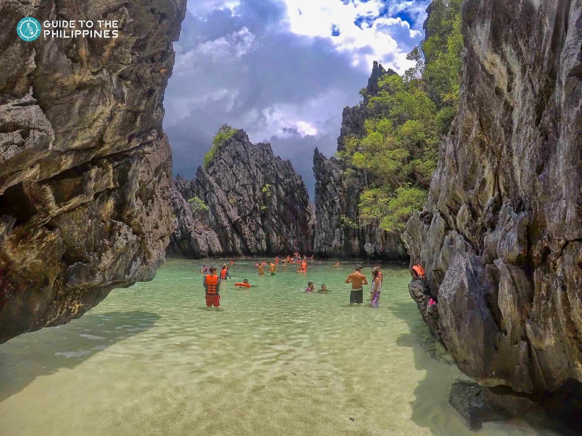 Travelers at Secret Beach