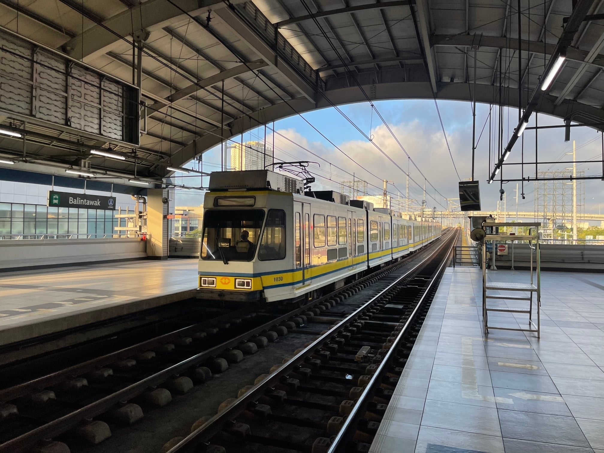 LRT-1 at the Balintawak station