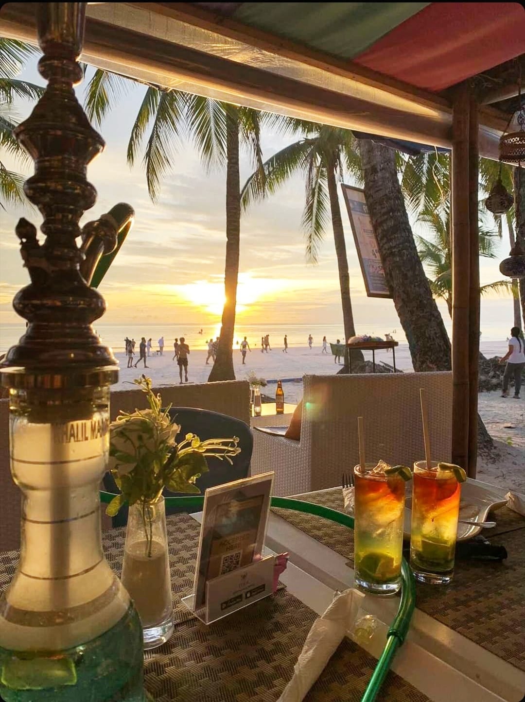 Cocktails and shisha at  Kasbar Boracay