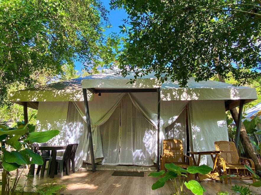 Playa La Caleta Bataan glamping family tent Playa La Caleta Bataan glamping family tent