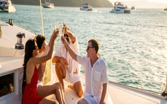 Tourists on a private yacht