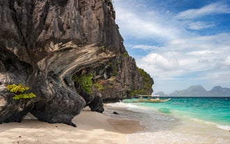 Unspoiled beach in Palawan Island