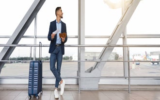 Boarding the airport gate for a business trip in Manila, Philippines