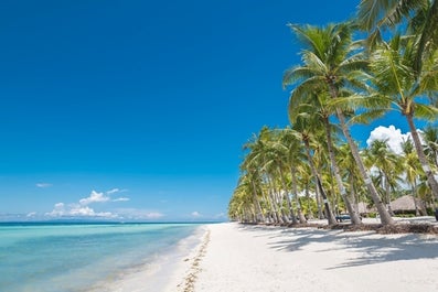 Picture perfect weather during a clear day at Dumaluan Beach, Panglao, Bohol, Philippines