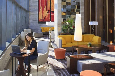 Common lounge at Holiday Inn & Suites Makati, Philippines