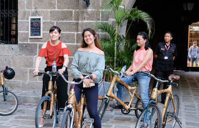 Go around in a bamboo bike