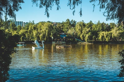 Man-made lake at Burnham Park, Baguio City, Philippines