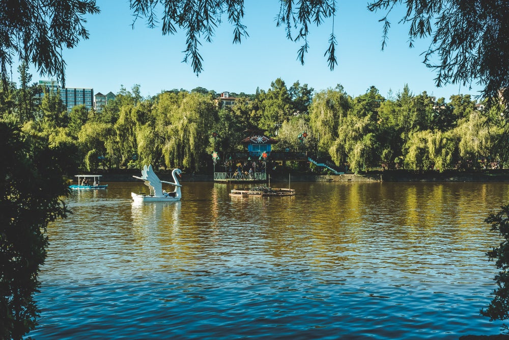 Man-made lake at Burnham Park, Baguio City, Philippines