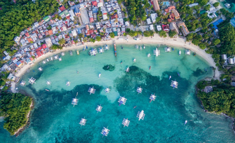 Malapascua Island aerial view