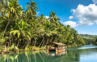 Enjoy lunch while cruising Loay or Loboc River in Bohol, Philippines