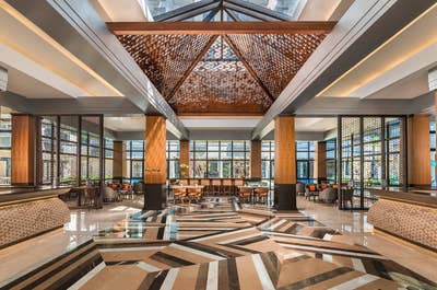 Enjoy the view of the lobby of Dusit D2 Hotel Davao before you check out