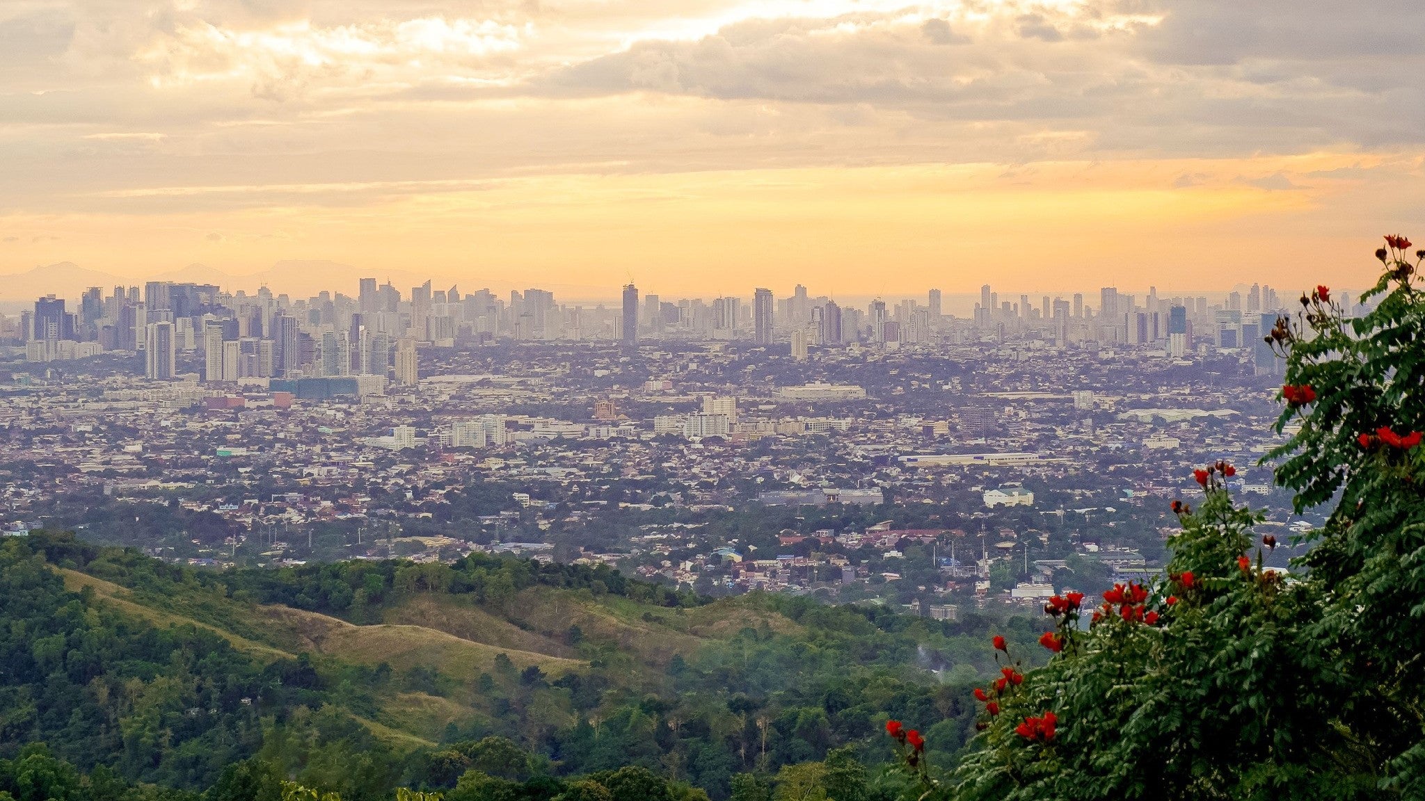 A stunning skyline view of Metro Manila from Rizal Province.