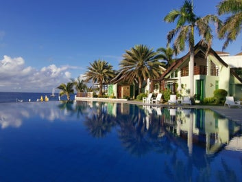 Infinity pool of Acuatico Beach Resort in Laiya Beach, Batangas