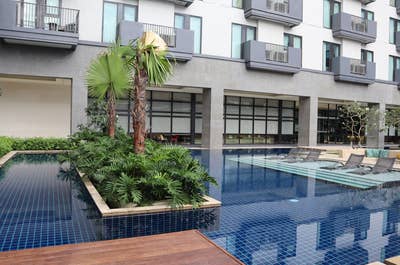 Swim in the morning at the pool of DusitD2 Hotel Davao