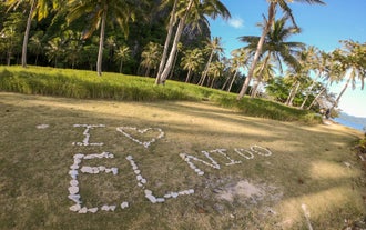 'I Love El Nido' lettering in Ipil Beach, El Nido, Palawan