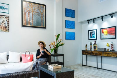 Lobby of the South Anchorage Inn at El Nido, Palawan