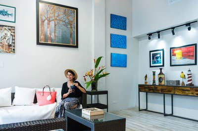 Lobby of the South Anchorage Inn at El Nido, Palawan
