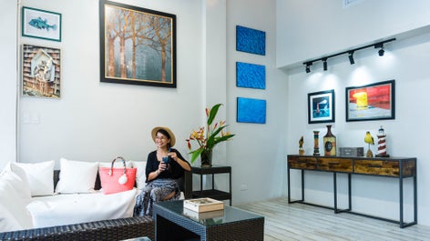 Lobby of the South Anchorage Inn at El Nido, Palawan