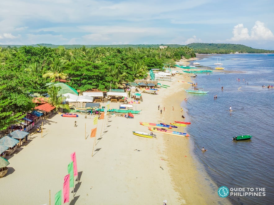 Shoreline of Laiya Beach in Batangas Shoreline of Laiya Beach in Batangas