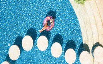 Leisure swimming at  Savoy Hotel Newcoast Boracay