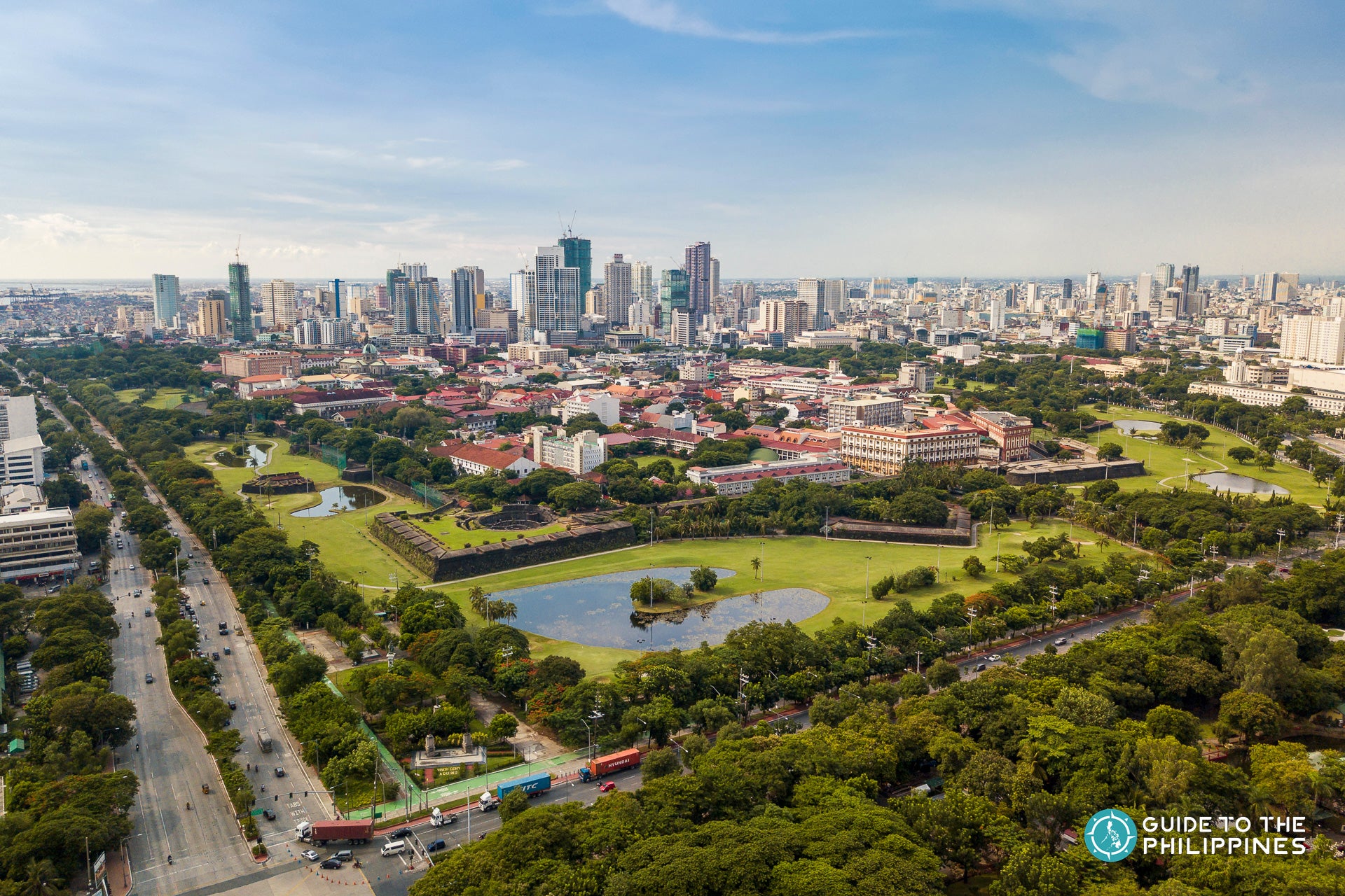 Aerial view of Manila