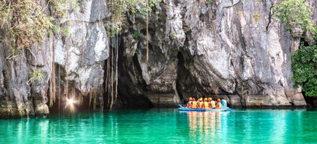 Entering the majestic Puerto Princesa Underground River in Palawan