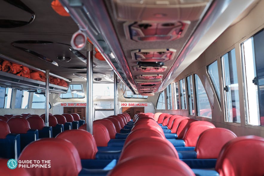 Inside a ferry to Cebu City