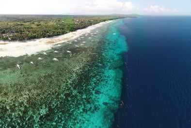 Aerial view of Panglao island in Bohol