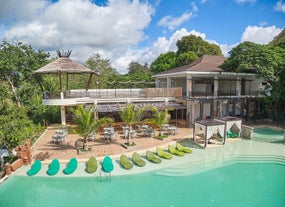 Outdoor lagoon pool at TAG Resort Coron, Palawan