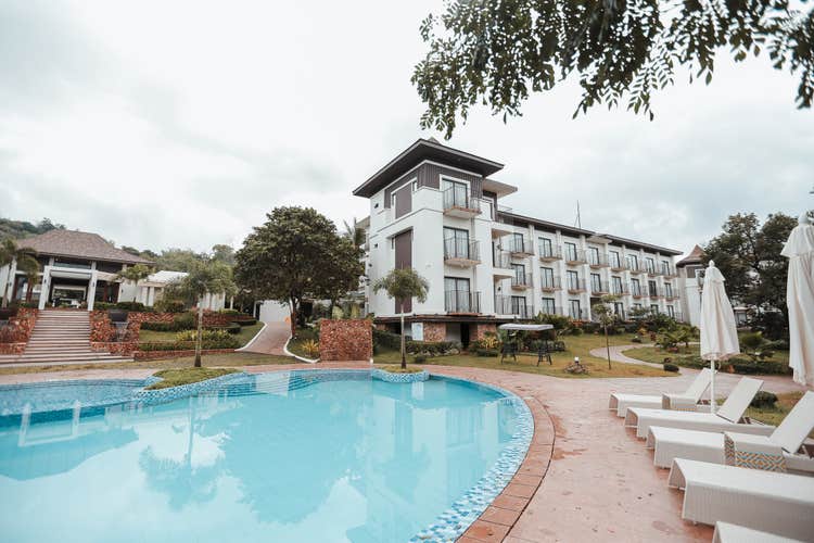 Enjoy the swimming pool of Bacau Bay Resort Coron Palawan