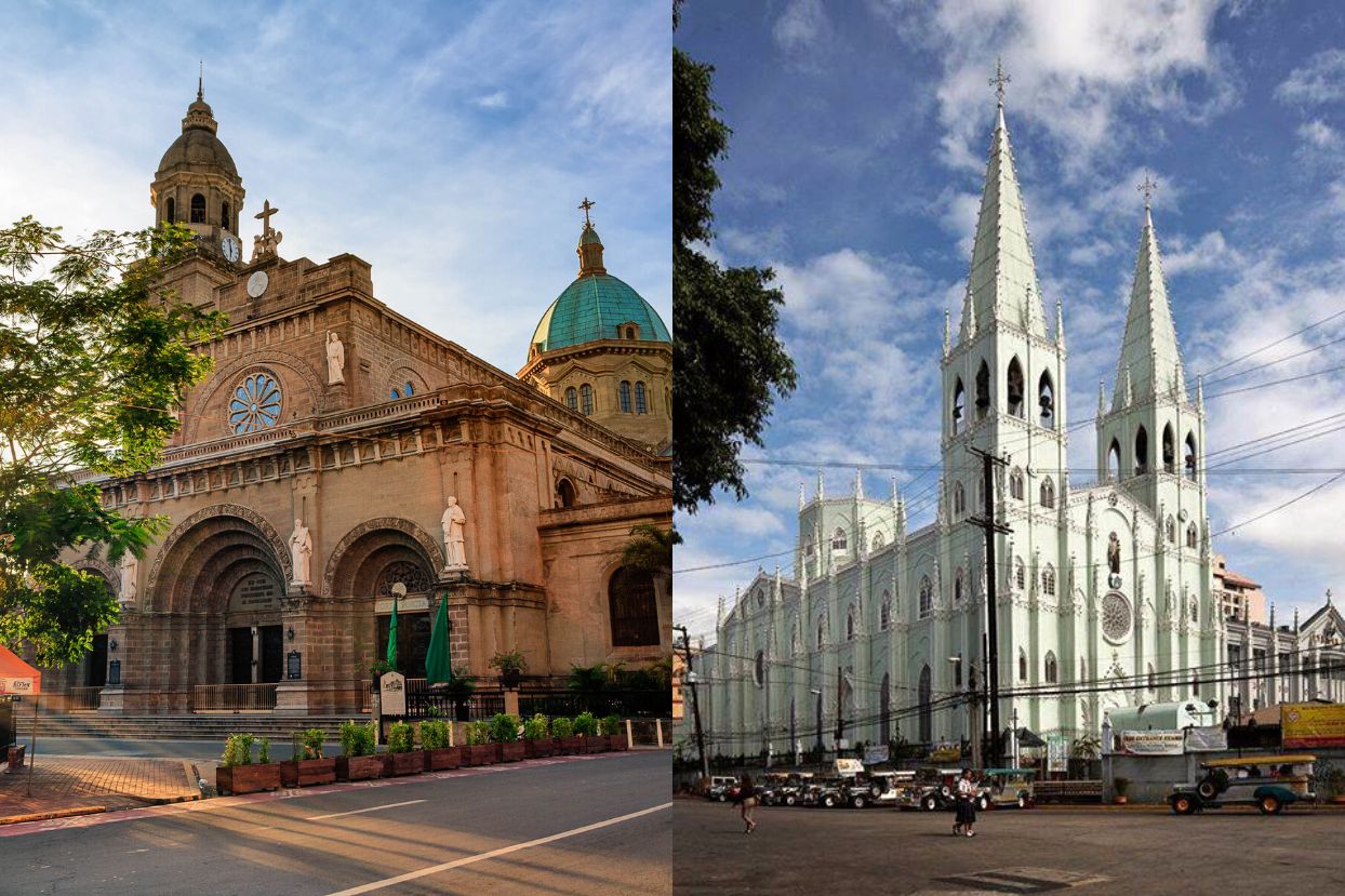 Manila Cathedral and San Sebastian Church