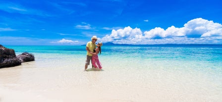 Tourists capturing memorable moments while enjoying this Boracay island hopping tour.