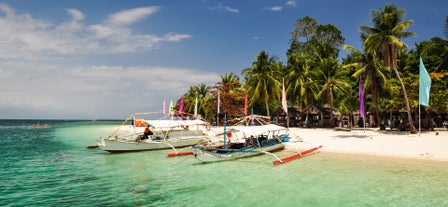 Relax on stunning beaches when you go on this Puerto Princesa City island hopping tour package.
