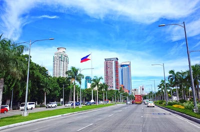 Philippine Airlines flight to Manila