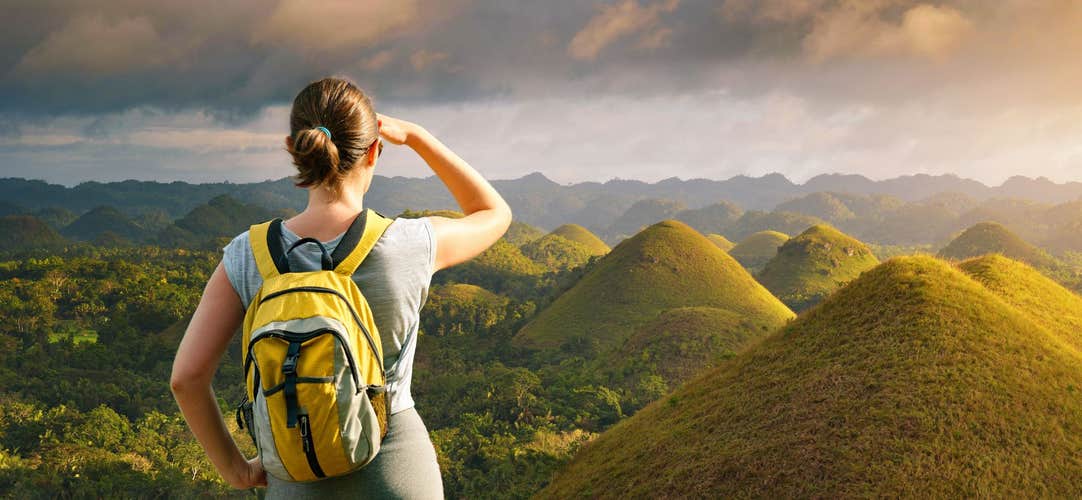 A stunning view of the Chocolate Hills, which you can visit during this Bohol Island countryside tour, perfect for cruise ship passengers.