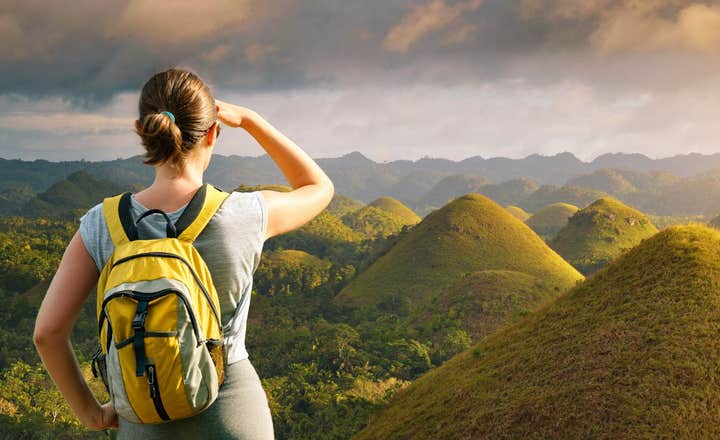 A stunning view of the Chocolate Hills, which you can visit during this Bohol Island countryside tour, perfect for cruise ship passengers.