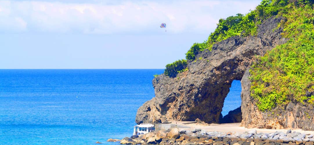 The majestic Boracay Keyhole Rock Formation, which you can visit on this inland attractions tour in Boracay Island