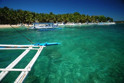 Deep blue waters of Pamilacan Island in Bohol