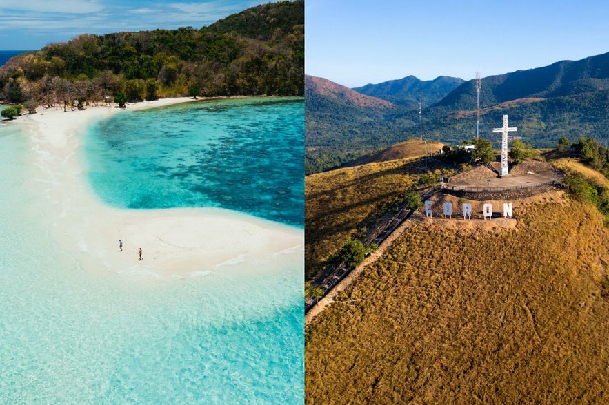 Ditaytayan sandbar and Mt tapyas Ditaytayan sandbar and Mt tapyas