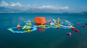 Floating Island at Inflatable Island Beach Club Zambales